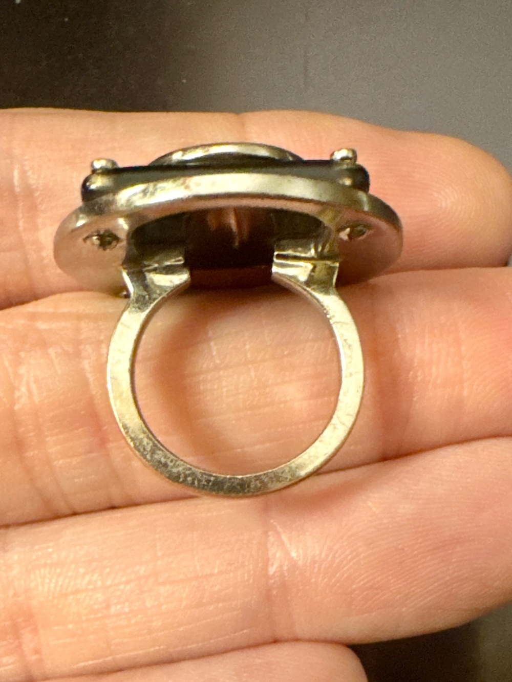 Coach Silver O and Tortoise Shell Resin Ring - Picture 11 of 11